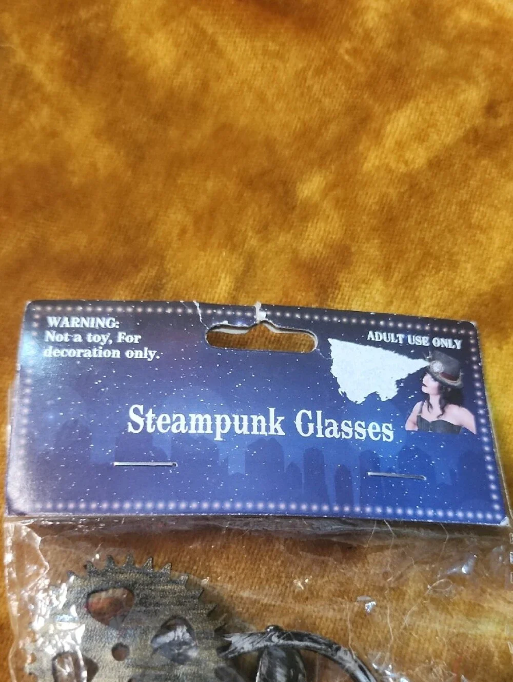 (6pc) Steampunk Gear Costume Glasses - Bronze Metallic And Silver